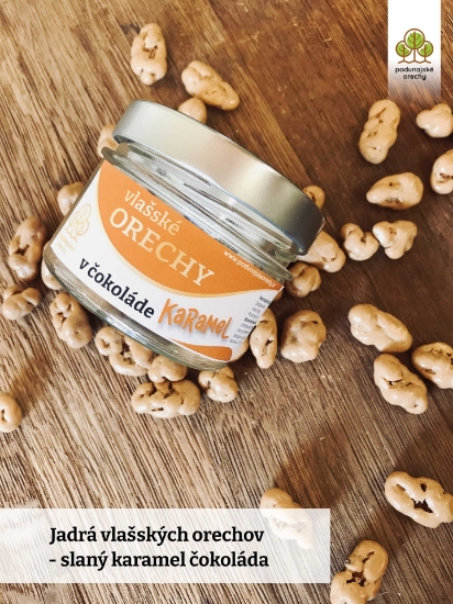 Obrázok z Jadrá vlašských orechov - čokoláda slaný karamel 115g