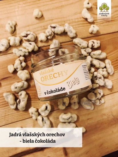 Obrázok z Jadrá vlašských orechov - biela čokoláda
