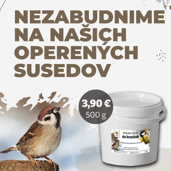 Obrázok z Jadrá vlašských orechov pre vtáčiky 500g